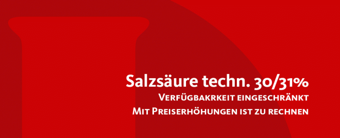 Preise Salzsäure techn. 30/31 % 2021